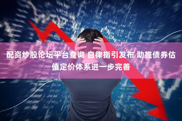 配资炒股论坛平台查询 自律指引发布 助推债券估值定价体系进一步完善